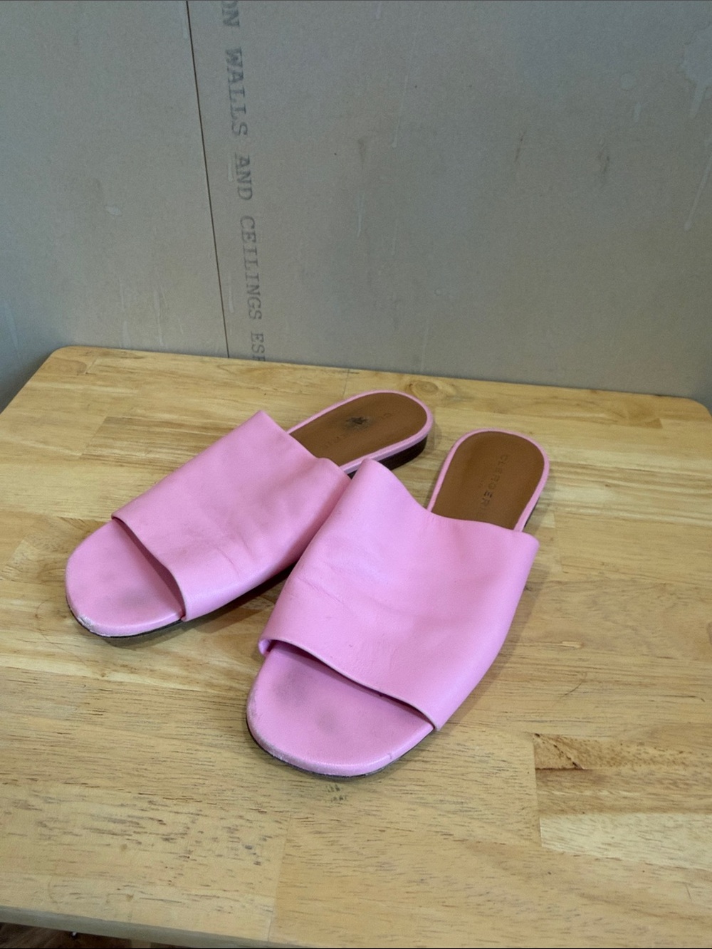 Clergerie Pink Mule Slide Sandals Size 7.5